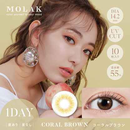 MOLAK コーラルブラウン モデル装用イメージ